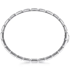 Outlet Gabriel & Co. 18K White Gold Round and Baguette Diamond Tennis Bracelet