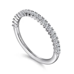 Clearance Gabriel & Co. 14K White Gold Round Diamond Anniversary Band - 0.25 ct