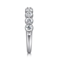 Discount Gabriel & Co. 14K White Gold Round Diamond Anniversary Band - 1.05 ct