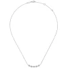 New Gabriel & Co. 14K White Gold Round Diamond Cluster Station Curved Bar Necklace