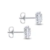 Discount Gabriel & Co. 14K White Gold Round Diamond Cushion Halo Stud Earrings