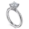 Discount Gabriel & Co. 14K White Gold Round Diamond Engagement Ring