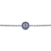New Gabriel & Co. 14K White Gold Round Sapphire Diamond and Ruby Evil Eye Bracelet