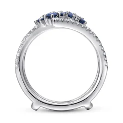 Discount Gabriel & Co. 14K White Gold Sapphire and Diamond Ring Enhancer - 0.35 ct