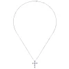 Sale Gabriel & Co. 14K White Gold Sapphire and Diamond Cross Pendant Necklace