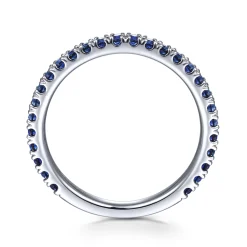Hot Gabriel & Co. 14K White Gold Sapphire Stackable Ring