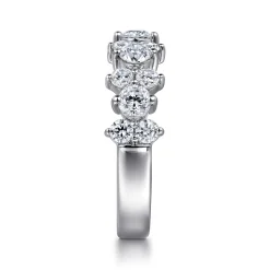 Clearance Gabriel & Co. 14K White Gold Shared Prong Diamond Anniversary Band - 1.5 ct