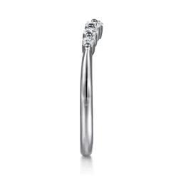 Best Gabriel & Co. 14K White Gold Share Prong Diamond Anniversary Band - 0.35 ct