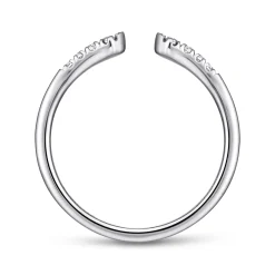 Clearance Gabriel & Co. 14K White Gold Split Diamond Stackable Ring
