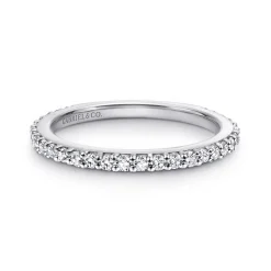 Best Gabriel & Co. 14K White Gold Stackable Diamond Band Ring