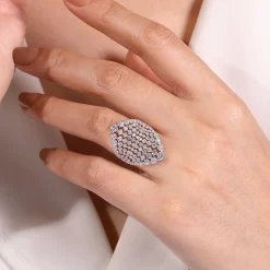 Outlet Gabriel & Co. 18K White Gold Statement Diamond Ring