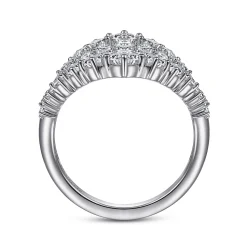 Outlet Gabriel & Co. 18K White Gold Statement Diamond Ring