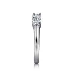 Sale Gabriel & Co. 14K White Gold 5 Stone Oval Diamond Anniversary Band - 0.7 ct