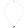 Online Gabriel & Co. 14K White Gold Toi et Moi Ruby and Diamond Halo Necklace