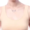 Outlet Gabriel & Co. 18K White Gold Triple Oval Link Diamond Pave Necklace