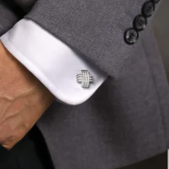 Sale Gabriel & Co. 14K White Gold Triple Row Twisted Rope X Cufflinks