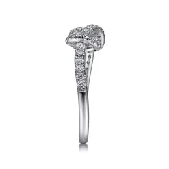 Gabriel & Co. 14k White Gold Twisted Diamond Infinity Knot Ring