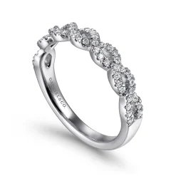 Online Gabriel & Co. 14K White Gold Twisted Diamond Stackable Ring