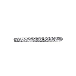 Outlet Gabriel & Co. 14K White Gold Twisted Rope Stackable Wedding Band