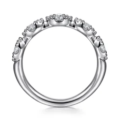Clearance Gabriel & Co. 14K White Gold U setting Diamond Anniversary Band - 0.37 ct