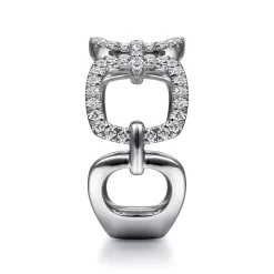 Gabriel & Co. 14K White Gold Wide Open Diamond Square Ring