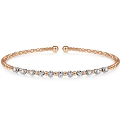 Discount Gabriel & Co. 14K White-Rose Gold Bujukan Diamond Split Bangle