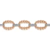 Gabriel & Co. 14K White-Rose Gold Diamond Bujukan Link Tennis Bracelet