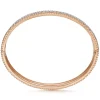 Best Gabriel & Co. 14K White-Rose Gold Hinged Diamond Bangle