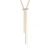 Gabriel & Co. 14K White Yellow Gold Bujukan and Diamond Y Necklace