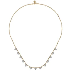 Online Gabriel & Co. 14K White Yellow Gold Bujukan Diamond Droplet Necklace