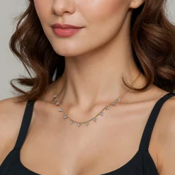 Online Gabriel & Co. 14K White Yellow Gold Bujukan Diamond Droplet Necklace