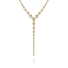 Online Gabriel & Co. 14K White Yellow Gold Bujukan Diamond Bezel Y Necklace