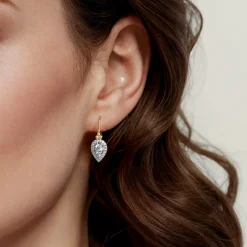 Outlet Gabriel & Co. 14K White Yellow Gold Bujukan Diamond Drop Earrings