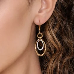 Hot Gabriel & Co. 14K White Yellow Gold Bujukan Diamond Drop Earrings
