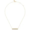 Gabriel & Co. 14K White Yellow Gold Diamond Bar Necklace with Diamond Cut Texture