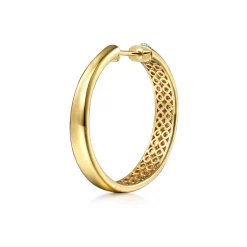 Sale Gabriel & Co. 14K White Yellow Gold Diamond Classic Hoop Earrings