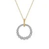 Online Gabriel & Co. 14K White Yellow Gold Diamond Drop Necklace 20mm-Bujukan
