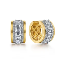 Discount Gabriel & Co. 18K White-Yellow Gold Diamond Earrings