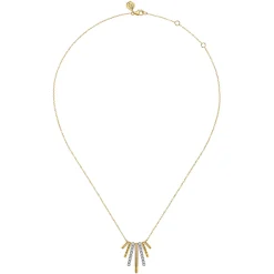 Outlet Gabriel & Co. 14K White Yellow Gold Diamond Pendant Necklace