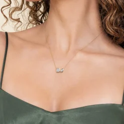 Clearance Gabriel & Co. 14K White Yellow Gold Diamond Pendant Necklace