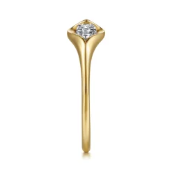 Outlet Gabriel & Co. 14K White Yellow Gold Diamond Pear Open Ring