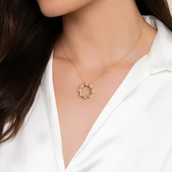 Best Gabriel & Co. 14K White Yellow Gold Diamond Pear Pendant Necklace
