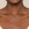 Clearance Gabriel & Co. 14K White Yellow Gold Diamond Spike Drop Necklace