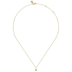 Best Gabriel & Co. 14K White Yellow Gold Diamond Star of David Pendant Necklace