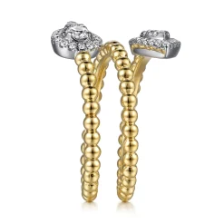 Hot Gabriel & Co. 14K White Yellow Gold Diamond Wrap Ring-Bujukan