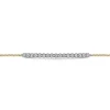 Best Gabriel & Co. 14K White Yellow Gold White Sapphire Bar Bracelet