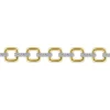 Hot Gabriel & Co. 14K Yellow and White Gold Square Link Tennis Bracelet with Diamond Link Connectors