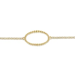 Online Gabriel & Co. 14K Yellow Chain Bracelet with Beaded Oval Link Stations