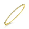 Outlet Gabriel & Co. 14K Yellow Gold Alternating Geometric Stations Diamond Bangle