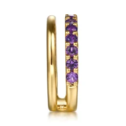 Discount Gabriel & Co. 14K Yellow Gold Amethyst Ladies Ring